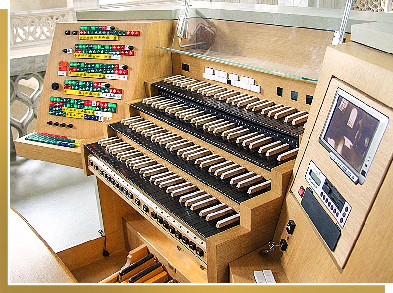 Spieltisch Kirchenorgel von Willi Peter in St. Peter Köln